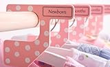 The Happy Closet Baby Closet Dividers, Pink and White