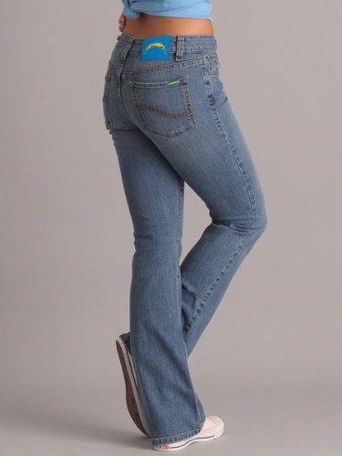 San Diego Chargers Women's Cheerleader Boot Jeans - Medium Wash 4x33