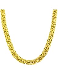 18 Karat Yellow Gold over Sterling Silver Byzantina Necklace (18 Inch)
