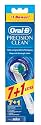Braun Oral-B Aufsteckbürsten Precision Clean 7er +1 (für alle rotierenden Zahnbürsten von Oral-B) (limitierte Edition)