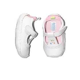 Click here to buy T-strap Trainer Shoes with Flower Embroidery by WeeBeez by WeeBeez.
