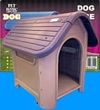 Extra Durable Plastic Dog House Home Kennel Crate Blue Indoor & Outdoor Use