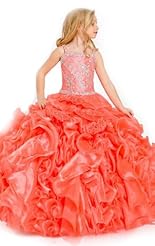 Girls Chiffon/Taffeta/Tulle Cocktail Applique Beaded Crystals Crystal Lace Pageant Dress/Prom Dress/Party Dress 