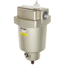 SMC AFF Series Compressed Mainline Air Filter, Removes Oil, Water, Particles, NPT