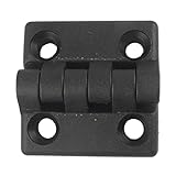 SODIAL(R)ブラック2葉強化プラスチックベアリング突合せヒンジ