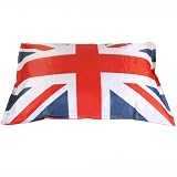 England Union Jack Outdoor Indoor Pet Bed with Filling Red White Blue Dog Cat