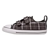 Converse All Star V2 Plaid Infant Shoes (10 M US Toddler, Black Plaid)