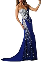 Sexy Crystal Lace Beaded Crystals Ruched Evening Dress/Prom Dress 