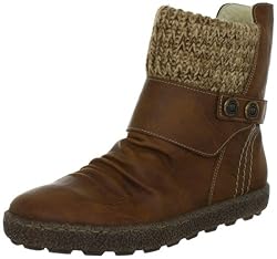 Rieker Z7480, Damen Stiefel, Braun (peanut/kiesel 24), EU 36