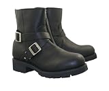 Men's Rampant Motorcycle Black Leather Boot