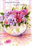 Birthday Greeting Card Religious - May God Bless You On Your Birthday