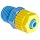 Tefen Fiberglass Polypropylene Compression Tube Fitting, Adapter, Yellow/Blue, Tube OD x BSPT Male