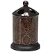 Allure Home Creations Persia Burgundy Decal Ceramic with Metal Base Toothbrush Holder