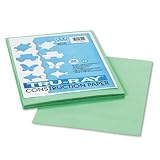 Recycled Fade-Resistant Construction Paper, 76#, 9"x12", Light Green, 50/Pack PAC103015