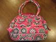 Vera Bradley Bowler Bag Purse Cupcake Pink