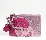 NEW AUTHENTIC COACH METALLIC JEWEL LEATHER WRISTLET