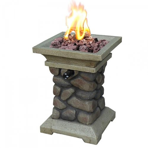 Bond 67044 Tuscan Ridge Tabletop Gas Firebowl with Lava Rock