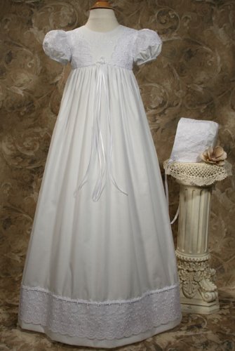 34" Polyctn Gown W/Applique - Size 6 Mo