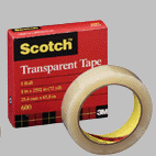 Scotch Transparent Tape 0.5 inches X 450 inches-12Rolls