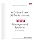 A Critical Look At Performance Management Systems - Why Don't They Work?