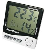 Race Helper Clock Temp/Humidity Black