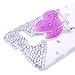 Mavis's Diary for Motorala Moto X Phone 3D Handmade Crystal Butterfly Bling Diamond Hard Cover White Case with Soft Clean Cloth - Purple