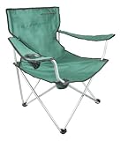 Ultrasport avec porte-gobelet et sacoche - Chaise de Camping Pliante - Vert - Taille Unique