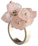 Image of Jane Davis Sterling Silver Cluster of Rose Quartz Ring