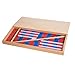 Montessori Mathematics Material - Small Numerical Rods with Number Tiles Blue Red Color W/ Wooden Box For Preschool Kids Early Development Toy