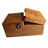 Useless Box ボックスが自分自身のスイッチをオフ 役に立たないボックス 放っておいてマシン 完全組立済み リアルウッド (濃い)