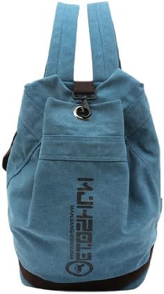 Icon Vintage Canvas Backpack For College Lightweight Book Bags For Men (Blue)