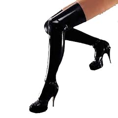 Sharon Sloane Latex Stockings - enge schwarze Latex Str�mpfe - Overknees - Verschiedene Gr��ejn