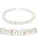 Genuine Swarovski Crystal Pearl Royal Necklace with All Around Rondelles - White (8mm) Image