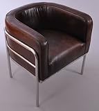 Echtleder Design Vintage Designsessel Chicago Clubsessel Antik NEU braun Unikat
