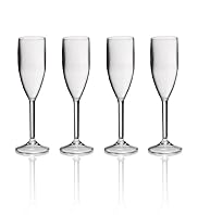 4 Acrylic Flute Glasses
