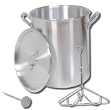 King Kooker 26PK 26-Quart Aluminum Turkey Pot with Lid, Lifting Rack and Hook