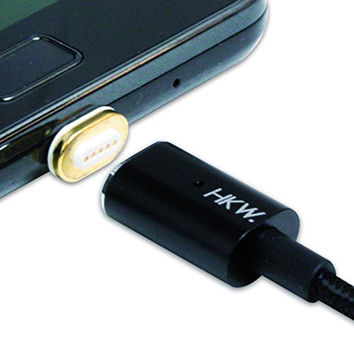 HKW Magnetic MicroUSB Charging Cable 4Ft/1.2m (black) - Genuine Product