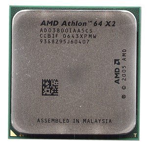 Electronics: AMD Athlon 64 X2 Dual Core 3800+ 2.0 GHz Processor with 65 Watt Power