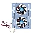 Dual 60mm Ball Bearing Hard Drive Cooler for 3.5-Inch Bay