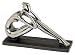 Seated Curve Silver Finish Yoga Figurine