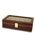 Friedrich Uhrenkasten Uhrenbox braun Leder