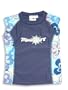 Max out Swimwear - Girls Rashguard Top, SPF 50, Blue, Multi