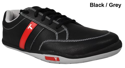 TRUE linkswear Men's True Phoenix Golf Shoes (Black/Grey, 12 M)