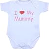 I Love (Heart) My Mummy Baby Bodysuit Vest Newborn,0-3,3-6,6-9,9-12 mths Pink