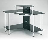 Jual SCB Small Corner Black-Glass Computer Desk - from Stand & Deliver