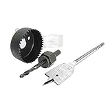 uxcell ホールソー　電気ドリル　リジッド ハイスピード　木フラットビット　木工用品　ブラック