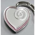 So-Hooked Love Heart Folded Handbag Hook Hanger - Pink & White'