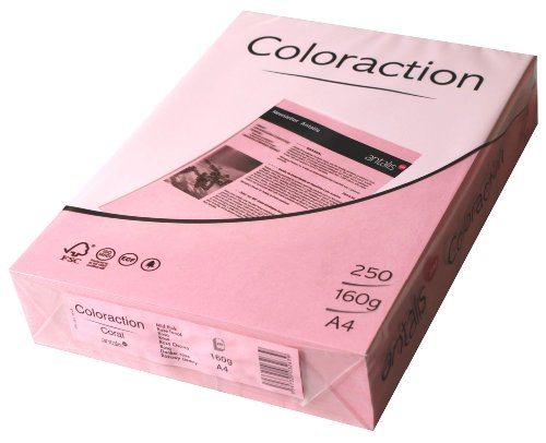 Coloraction 838A 160S 14 Antalis DIN A4, 160 gr/mq- Carta per fotocopie, colore: Rosa corallo Coloraction 838A 160S 14 Antalis DIN A4, 160 gr/mq- Carta per fotocopie, colore: Rosa corallo