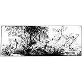 IMAGE OF Pierre Brebiette (Game of satyrs, nymphs and Cupids Zephyr) Art Poster- 13x19 custom fit with RichAndFramous Black 99 inch Poster Hangers