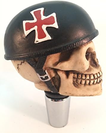 Custom Biker Iron Cross Skull Beer Tap Handle Zombie